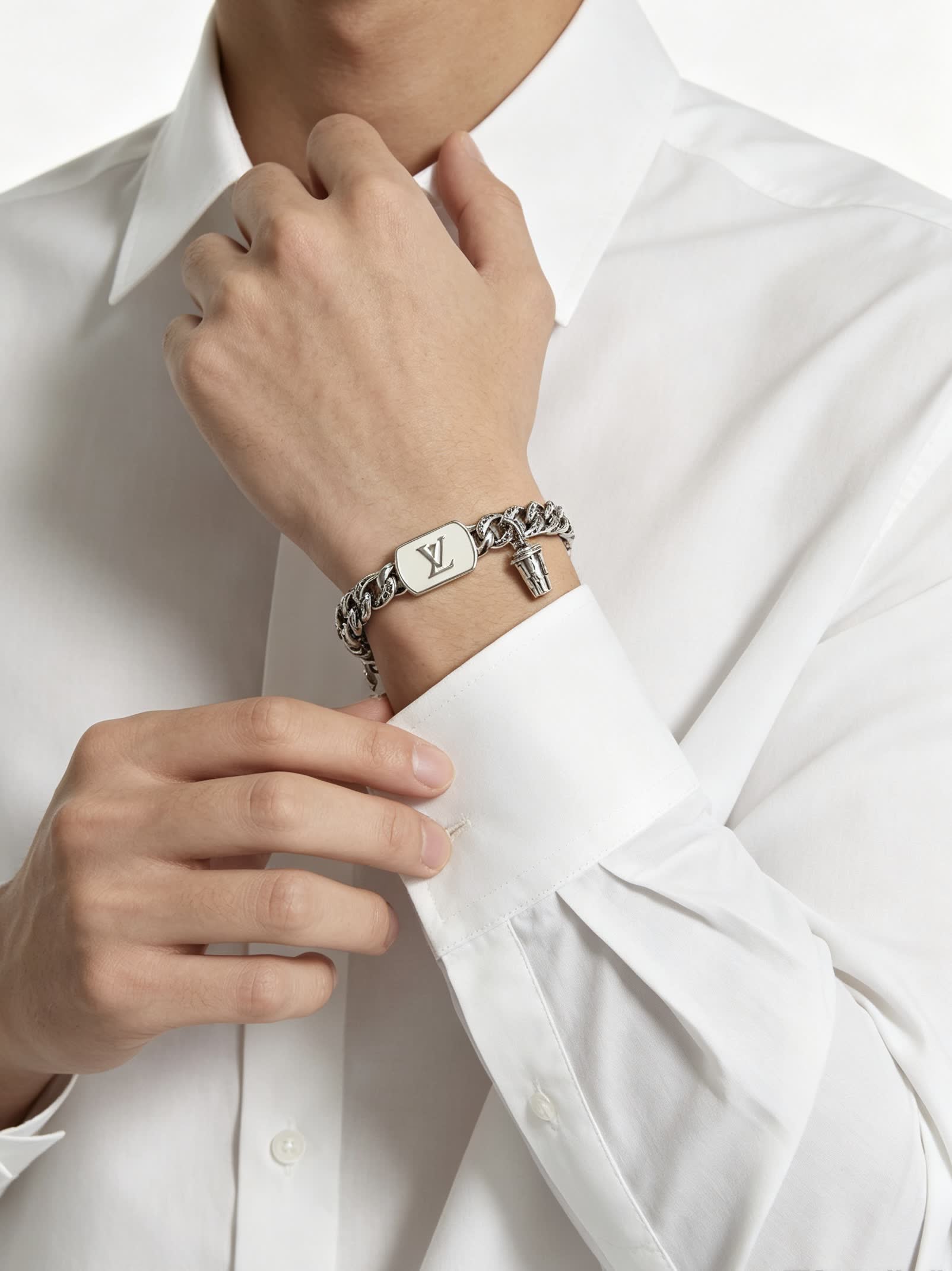 Louis Vuitton Silver Tone Bracelet